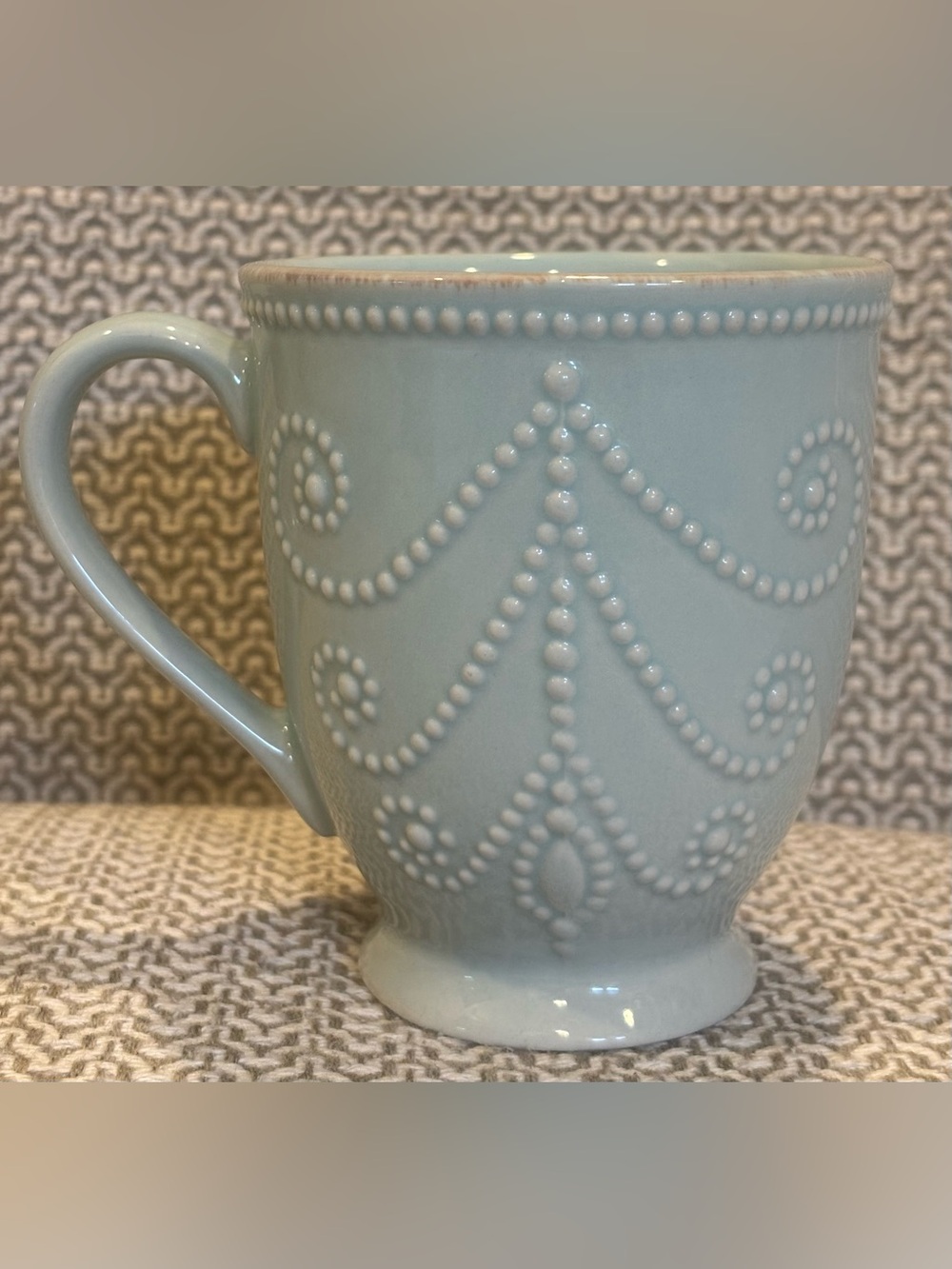 Lenox French Perle Ice Blue Stoneware Mug